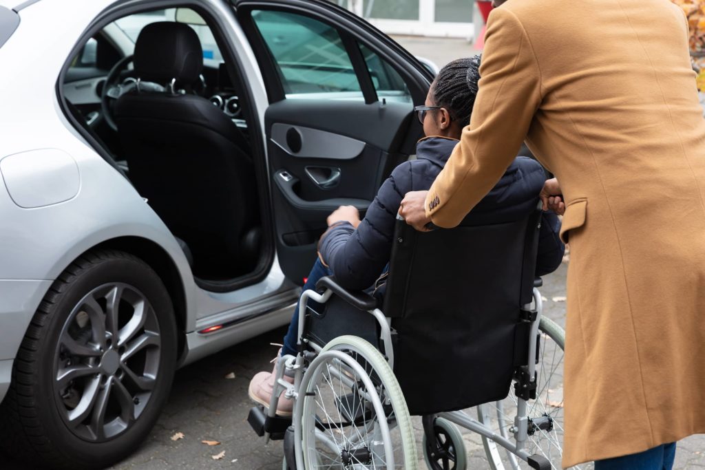 wheelchair at car